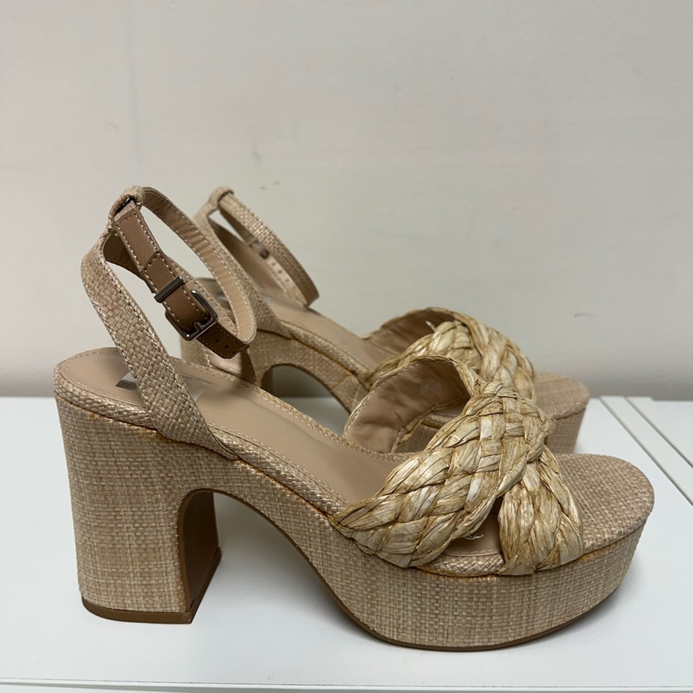 Dolce Vita Chic Woven Platform Sandals